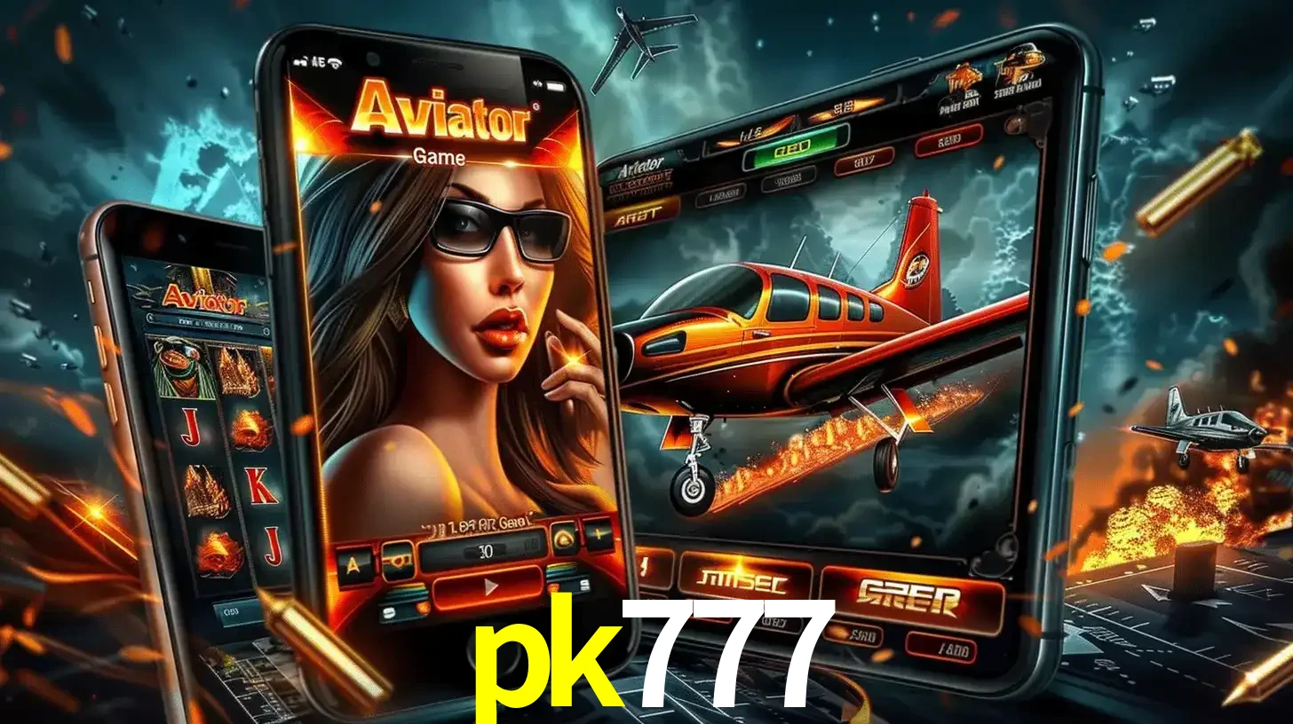 O popular jogo de apostas Aviator exibido em vários celulares e tablets, mostrando a interface emocionante e a ação de voo disponíveis para jogar agora no pk777.