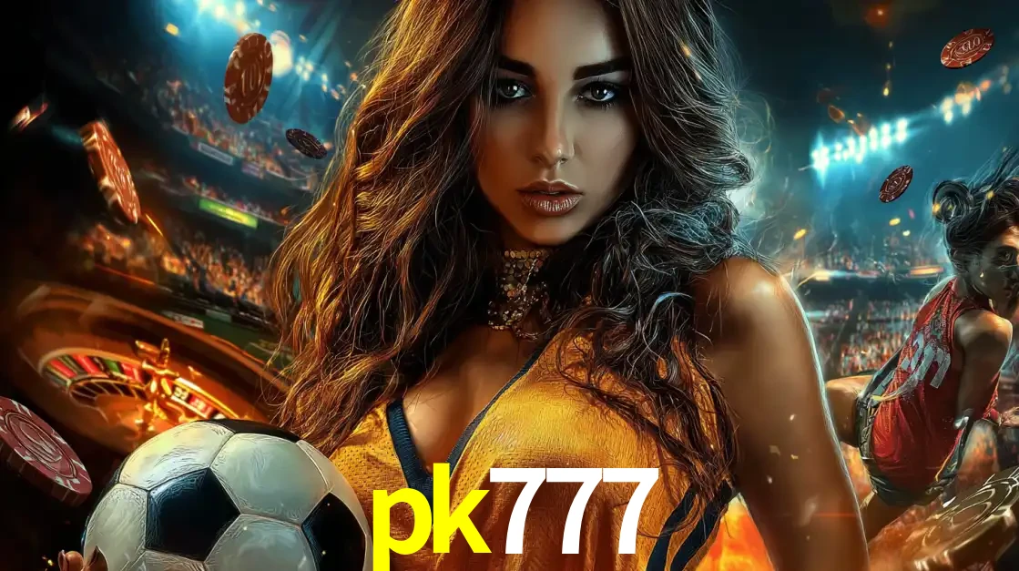 Mulher segurando uma bola de futebol em uma montagem que mistura a paixão esportiva com a emoção da roleta de cassino, tudo disponível na plataforma pk777.